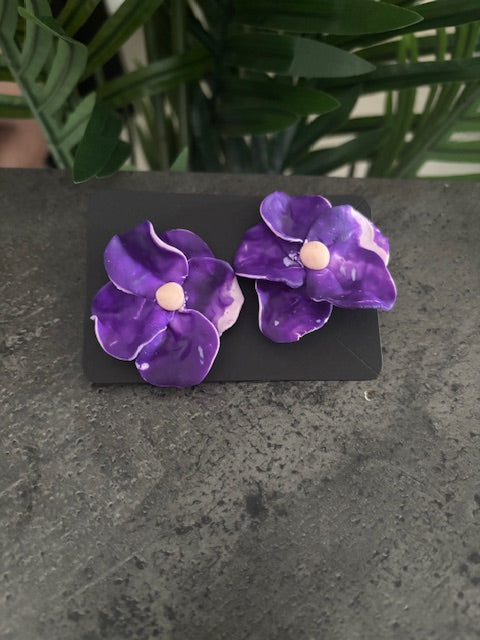 Boucle d'oreille Fleur 5 Pétales